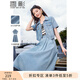 香影今年流行漂亮牛仔套裝裙女2025夏季新款外套a字半身裙兩件套 牛仔藍 S