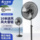 艾美特艾美特電風(fēng)扇家用機(jī)械式落地扇立式20寸大風(fēng)量搖頭強(qiáng)力工業(yè)牛角扇 18寸【約10米送風(fēng)】3葉落地扇