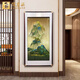 云儒唐樊玄關(guān)裝飾畫(huà)山水畫(huà)新中式純手工刺繡掛畫(huà)輕奢豎版書(shū)房織錦蘇繡壁畫(huà) 千里江山 90x175cm
