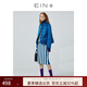 EIN【針織鉛筆裙】EIN言美拉藍(lán)復(fù)古通勤慵懶條紋半身裙春新款 寶藍(lán) M