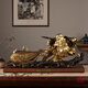 八瑞祥彌勒佛像供奉家用擺件客廳玄關(guān)擺件辦公室開(kāi)業(yè)禮品笑佛銅像大號古茶銅色切金