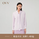 OVV2023秋冬新款女裝23MM重磅真絲優(yōu)雅飄帶長(zhǎng)袖休閑襯衫 粉紅（凈色）A1 S