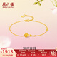 周六福（ZLF）七夕禮物 黃金手鏈女款足金999復(fù)古玫瑰手鏈優(yōu)雅玫瑰花手串 計(jì)價(jià) 16+3cm尾鏈 - 2.14g