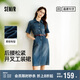 森馬（Semir）森柔牛仔|商場同款牛仔連衣裙女腰帶2025夏季工裝裙103325114001