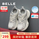 百麗銀色新款老爹鞋女商場(chǎng)同款休閑鞋B4P1DCM4 灰色 37