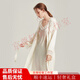 FENTENGG輕奢品牌真絲吊帶睡衣女2025夏季新款晨袍性感睡裙睡袍 重磅米白色-睡袍兩件套 M 160