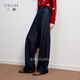 三彩2025冬季新款收腰直筒褲牛仔褲長(cháng)褲百搭休閑保暖顯瘦M 深海藍 M 160/68A 160/68A