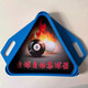 臺球桌三角托盤(pán)中式通用集球器球架配件用品自動(dòng)三角架臺球 藍色三腳架加托盤(pán)