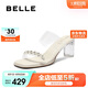百麗優(yōu)雅一字拖鞋女25夏新商場(chǎng)同款一字帶拖鞋D8E1DBT5 米白 35