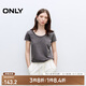 ONLY2025春季新款復(fù)古做舊正肩修身顯瘦圓領(lǐng)短款T恤女|125101065 H1Z 黑色 L