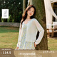 茵曼（INMAN）薄款微透彩絲針織衫2025夏季女裝新款簡(jiǎn)約顯瘦長(zhǎng)袖開衫上衣 白色 M