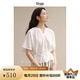 旅途原品ltyp 黑標(biāo)系列 可水洗真絲綁帶小衫 優(yōu)雅蝙蝠袖上衣女夏 象牙白 M