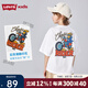 Levi's【摩托車圖案】李維斯兒童短袖男女童T恤夏季透氣童趣印花童裝 明亮白 150 /72 【建議身高140-152cm】