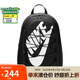 耐克（NIKE）男女雙肩包背包 大容量旅行包電腦書包休閑包DV1296-010 黑白