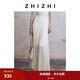 致知ZHIZHI 瑤華 白色鏤空針織半身裙女2025春夏新款長(zhǎng)裙法式百搭 米杏白 M