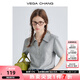 VEGA CHANG短袖T恤女2025夏新款設(shè)計(jì)感小眾復(fù)古Polo領(lǐng)短款百搭體恤衫上衣服 暗影灰 L