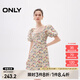 ONLY夏季時(shí)尚顯瘦泡泡袖收腰短裙連衣裙女|124207055 H4G 綠色油畫(huà)花叢滿(mǎn)印 XS (155) 76A