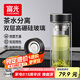 富光玻璃杯茶水分離泡茶杯子高硼硅雙層玻璃杯水杯大容量生日伴手禮物