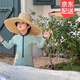 眺德高兒童泳衣夏季長(cháng)袖男童連體游泳衣中小童寶寶泳裝海灘度假帥氣泳裝 淺綠色帶泳帽 120 【建議身高105-115cm】