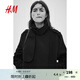 H&M女裝毛呢外套冬季女士感時(shí)尚仿風(fēng)衣外套1233044 黑色 160/88 S