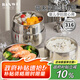 半物生活316不銹鋼碗隔熱兒童碗食品級寶寶飯碗防摔嬰兒碗雙層防燙吃飯碗