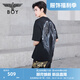 BOY LONDON【人間精靈】25新款春夏情侶款粉色針織短袖T恤N01145 黑色 L