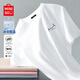 名創(chuàng  )優(yōu)品（MINISO）冰絲T恤男夏季男生運動(dòng)休閑寬松短袖2025新款涼感透氣速干衣服男t 白色(m奈斯好運胸標) XL 180(不起球不掉色)