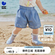 迷你巴拉巴拉女童短褲夏季寶寶莫代爾柔軟牛仔輕薄透氣褲子 灰藍色調(diào)00328 90