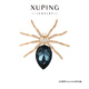 XUPING旭平首飾合金輕奢蜘蛛大衣胸針氣質(zhì)款女生送生日禮物飾品 墨藍(lán)色
