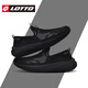 LOTTO樂途男一腳蹬運(yùn)動(dòng)鞋子2025夏季新款輕便軟底網(wǎng)面透氣休閑鞋 黑色 42