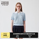 Teenie Weenie小熊女裝毛衣2025夏新款少女感娃娃領(lǐng)時(shí)髦短袖針織衫 淺藍(lán)色 M