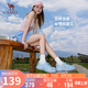 駱駝（CAMEL）洞洞鞋女清涼戶外沙灘鞋厚底包頭涉水溯溪鞋 L25M162035 藍(lán)色 39