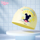 迪士尼兒童硅膠泳帽男童女童裝備防水大頭圍不勒頭游泳帽D75602黃色米奇