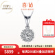 喜鉆鉑金鉆石吊墜女群鑲克拉效果鉆石項(xiàng)鏈結(jié)婚求婚首飾送女友生日禮物 【約3克拉效果】鉑金共67分FG色