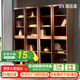 青春潮 實(shí)木書柜 玻璃門書柜 意式別墅北美黑胡桃木書柜 家用帶門書柜 單個(gè)二門*2（210*40*210cm）