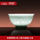 景德鎮(zhèn)影青陶瓷碗雕刻飯碗高溫十二生肖碗創(chuàng)意沙拉碗家用飯碗喬遷禮物 影青雕刻十二生肖碗-雞