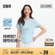 森馬（Semir）森柔棉|短袖T恤女短款設計感開叉2025夏季上衣松弛感109325100003