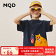 MQD童裝男童卡通短袖T恤男女童圓領(lǐng)套頭衫 藏青 120