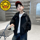 G.DUCKKIDS童裝男童秋裝外套2024新款中大童秋季風(fēng)衣兒童沖鋒衣男孩春秋款潮 黑色A款 160 建議150-160cm10-12歲