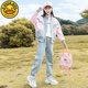 G.DUCKKIDS童裝女童套裝春秋款兒童衣服2024新款中大童女孩運動春裝兩件套 灰色 170 建議身高160-170年齡14-15歲