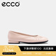 愛步（ECCO）單鞋女 倪妮同款羊皮一腳套方頭淺口平底低跟鞋 安妮208553 裸粉色20855301118 37