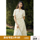 獨束大碼女裝【雙版可選】新中式改良碎花短袖旗袍連衣裙國風(fēng)裙子 常規(guī) 暈染花-款 L (尺碼：2)