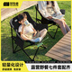 探險(xiǎn)者戶(hù)外折疊椅套裝一桌四椅露營(yíng)裝備全套七件套便攜式折疊桌椅月亮椅 90款胡桃蛋卷桌+黑色月亮椅*4