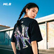 MLB官方 男女情侶潮流涂鴉大logo運動(dòng)舒適休閑T恤25夏季新款TSB09 紐約洋基隊/黑色 XS
