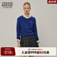 Teenie Weenie小熊女裝冬裝V領(lǐng)學(xué)院風(fēng)休閑通勤毛衣套頭針織衫女