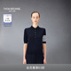 THOM BROWNE[TB]湯姆布朗[6期免息]女士四條紋羊毛針織POLO衫毛衣 海軍藍色 38