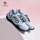 駱駝（CAMEL）【王俊凱同款】月牙2.0德訓(xùn)鞋女運動休閑鞋 L25S577059C 藍色 37