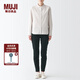無印良品（MUJI）女式 橫豎彈力牛仔 緊身褲 褲子 長(zhǎng)褲 休閑褲丹寧回潮 BEA53A2S 深黑色 27inch
