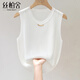 絲柏舍時(shí)尚背心2026春裝新款女裝簡(jiǎn)約修身款圓領(lǐng)無(wú)袖短款上衣