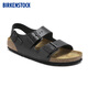 BIRKENSTOCK勃肯德國(guó)進(jìn)口男女款牛皮革舒適軟木Milano系踝涼鞋 女款黑色0034193 38